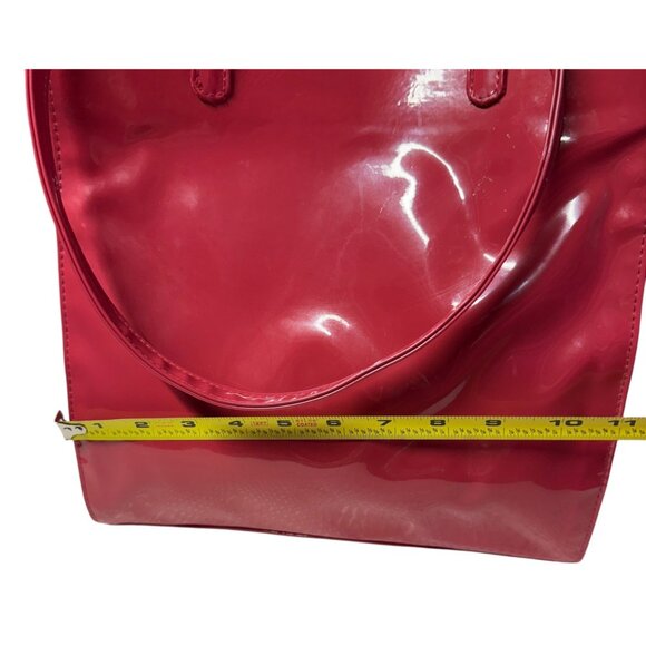 Nina Ricci Deci Dela Red Patent Tote Bag With .17 Fl Oz Mini Perfume Vtg 1994 - Picture 5 of 16